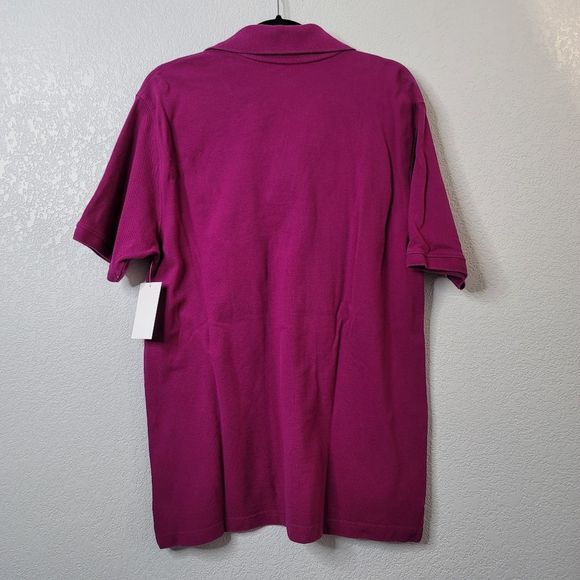 St. John's Bay Heritage Polo fushia magenta side vented heavy weight - Picture 7 of 7